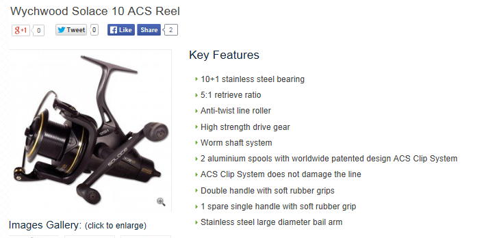 Wychwood Solace 10 ACS Reel